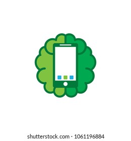 Mobile Brain Logo Icon Design