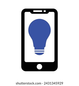 Mobile Brightness Icon, Vector Graphics Illustrations 