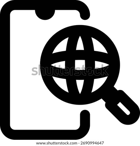 Mobile Browser, Browser, Internet Browser Outline Icon