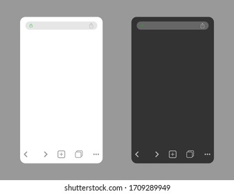 Mobile Browser. Phone Browser Mockup. Mobile Web Page