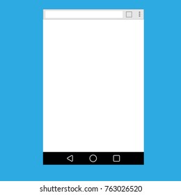 mobile browser set vector icon illustration flat design