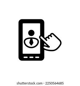 Icono de aplicación de Mobile Business en vector. Logotipo