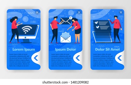 Mobile business apps introduction to work digitally with cartoon flat illustration. Can use for mobile application, UI UX, Smartphone background, Welcome introduction, Started apps, Poster, Promotion