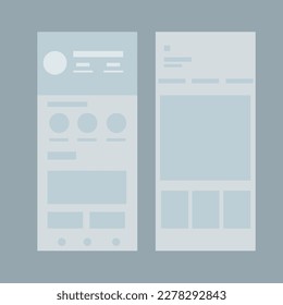 Mobile Business Banking App Wireframe Vectordesign