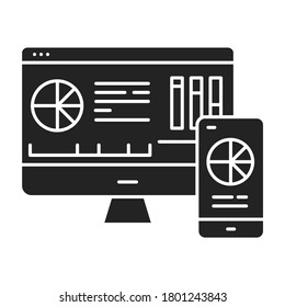 Mobile business intelligence BI color line icon. System comprising both technical and organizational elements. Pictogram for web page, mobile app, promo. UI UX GUI design element.