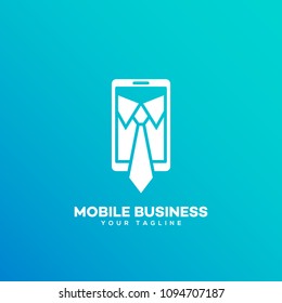 Mobile business logo design template. Vector illustration.
