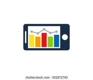 Mobile Business Stats Logo Design Template