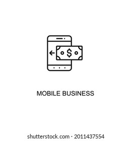 Mobile business Thin Line Icon Vector Eps 10, 48x48 Icon 