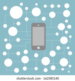 mobile business vector cartoon style 