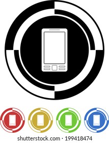 Mobile button mosaic retro colors