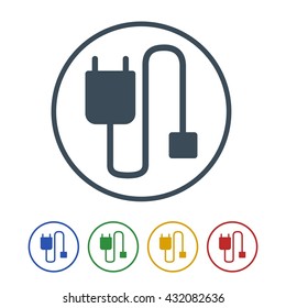 Mobile cable Icon Isolated on White Background.vector illustration icon