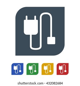 Mobile cable Icon Isolated on White Background.vector illustration icon