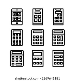 mobile calculator icon or logo isolated sign symbol vector illustration - high quality black style vector icons