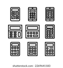 icono de calculadora móvil o logotipo símbolo de signo aislado ilustración vectorial - iconos vectoriales de estilo negro de alta calidad