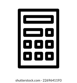 icono de calculadora móvil o logotipo símbolo de signo aislado ilustración vectorial - iconos vectoriales de estilo negro de alta calidad