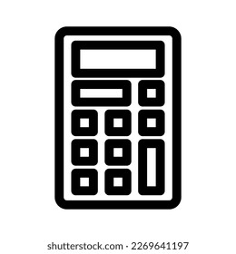 icono de calculadora móvil o logotipo símbolo de signo aislado ilustración vectorial - iconos vectoriales de estilo negro de alta calidad
