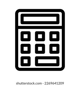 mobile calculator icon or logo isolated sign symbol vector illustration - high quality black style vector icons