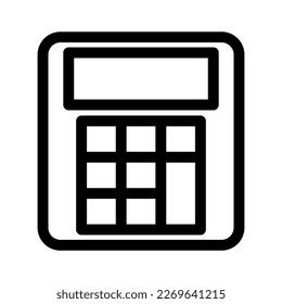 icono de calculadora móvil o logotipo símbolo de signo aislado ilustración vectorial - iconos vectoriales de estilo negro de alta calidad