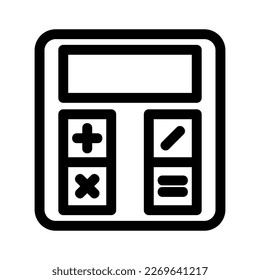 icono de calculadora móvil o logotipo símbolo de signo aislado ilustración vectorial - iconos vectoriales de estilo negro de alta calidad