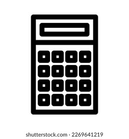 icono de calculadora móvil o logotipo símbolo de signo aislado ilustración vectorial - iconos vectoriales de estilo negro de alta calidad