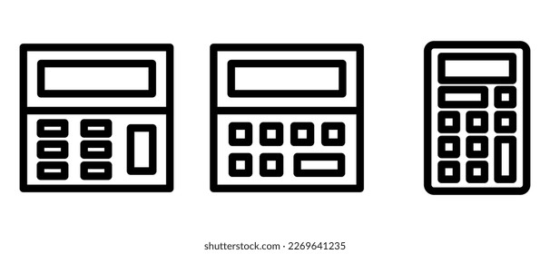 mobile calculator icon or logo isolated sign symbol vector illustration - high quality black style vector icons