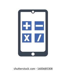 Mobile calculator icon, Vector graphics