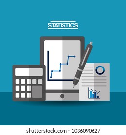 mobile calculator pen document business statistics