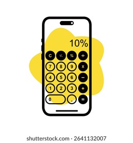 Mobile Calculator Percentage Display Icon