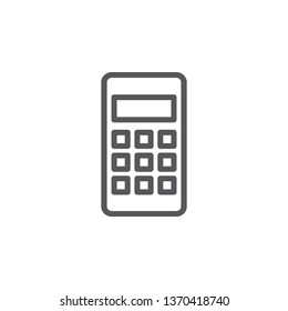Mobile, calculator vector icon. Element of phone for mobile concept and web apps illustration. Thin line icon for website design and development. Vector icon