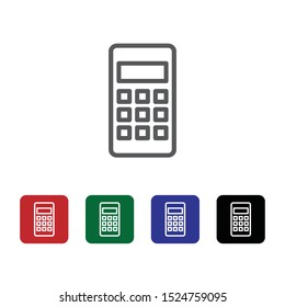 Mobile, calculator vector icon. Element of phone for mobile concept and web apps illustration. Thin line icon for website design and development. Vector icon