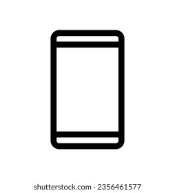 Mobile, call, contact icon design in black outline. Phone icon.