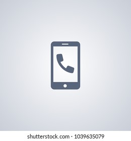 Mobile call icon, vector best flat icon on white background , EPS 10