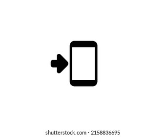 Móvil con icono de ilustración de vector aislado de llamada. Icono de ilustración de emoji para smartphone