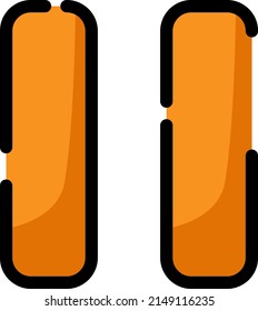 Llamada móvil en espera, ilustración, vector en fondo blanco.