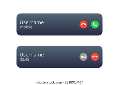 Mobile call popup window for smart phone.