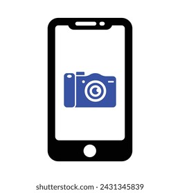 Mobile Camera Icon, Vector Graphics Illustrations 