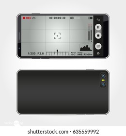 Mobile Camera Interface Template Background