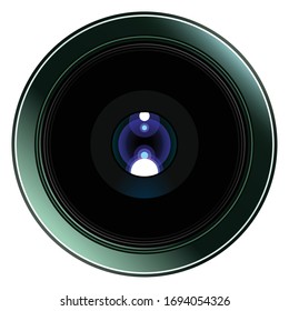 Mobile camera lens isolated vector eps10
