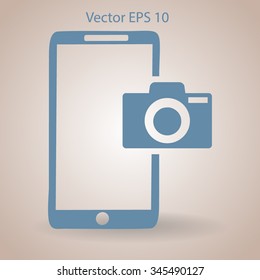 mobile camera, photo vector