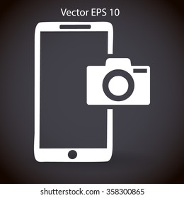 mobile camera, photo vector