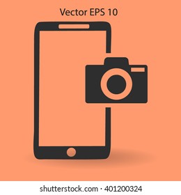 mobile camera, photo vector