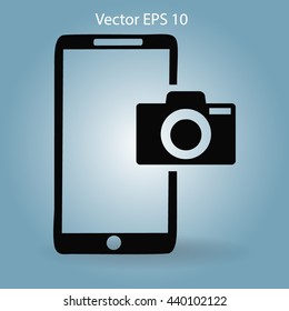 mobile camera, photo vector