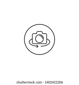 mobile camera rotate vector icon, isolated on white background