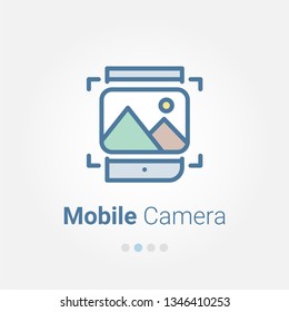 mobile camera vector icon