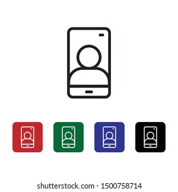 Mobile, camera, video chat icon - Vector diferent color. Photo concept Vector diferent color illustration.