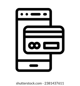 mobile card vector icon on white background