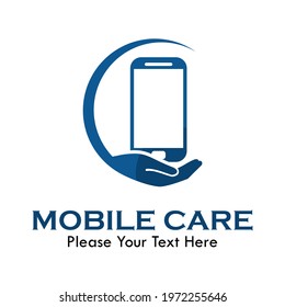 mobile care logo template illustration