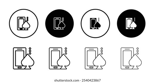 Mobile casino icon Art design illustration