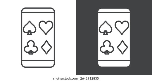 Mobile casino icon symbol illustration logo
