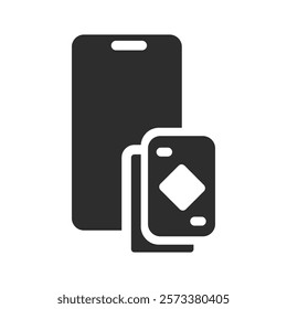 Mobile casino icon web design in vector